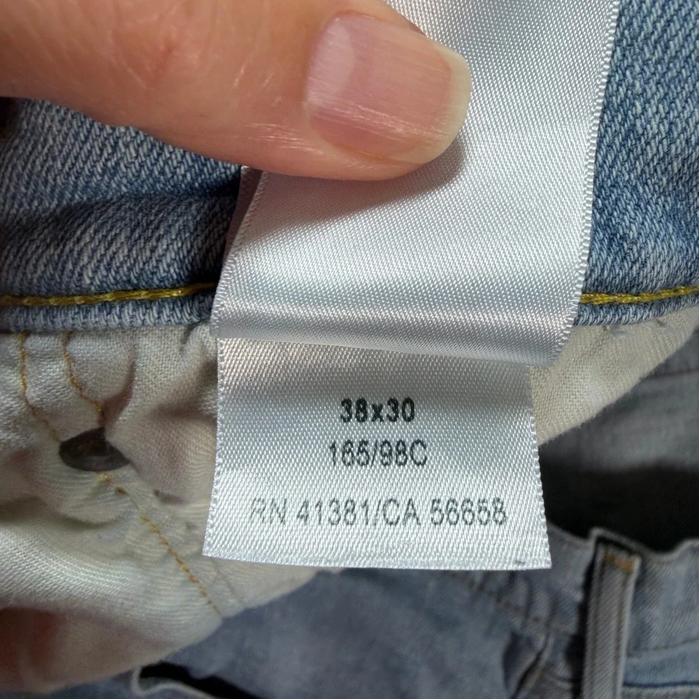 Polo Ralph Lauren Jeans Sullivan Slim Mens 38x30 Light Blue Stretch Straight Leg